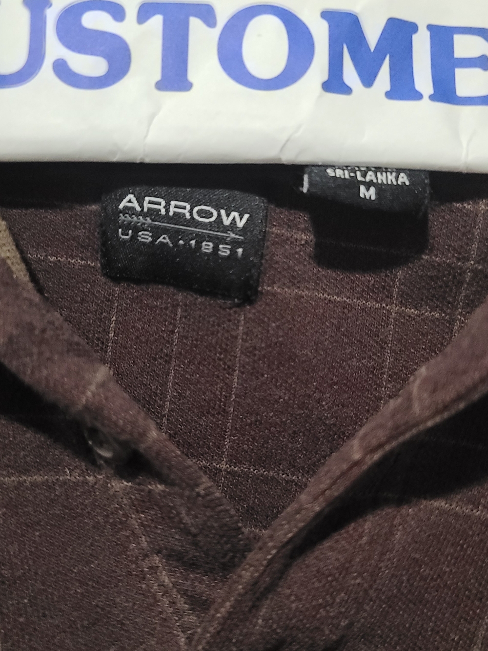 Arrow Men's Brown Plaid Button-Up Shirt
